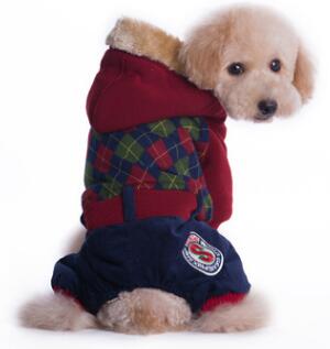 Plaid Pet dog clothes for small dogs